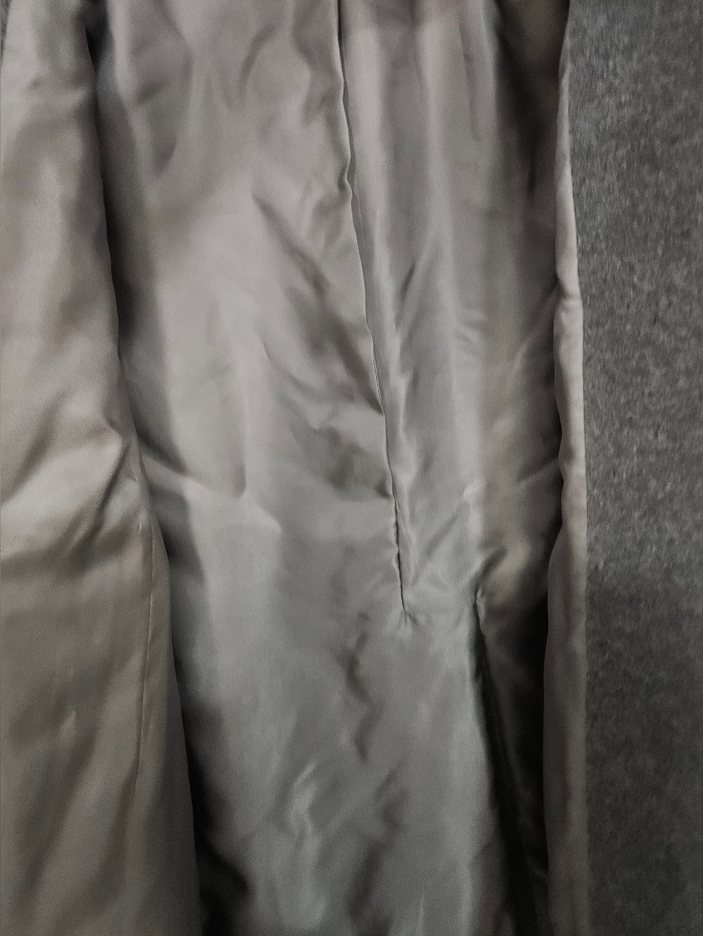 Akris X Bergdorf Goodman Punto Charcoal Gray Wool Blend Stand-Collar Coat - Picture 6 of 8